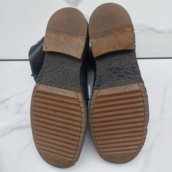 Elia Maurizi Leather Ankle Boots Back Zip Natural Rubber Mid-Sole Size 10.5 M - Picture 12 of 12